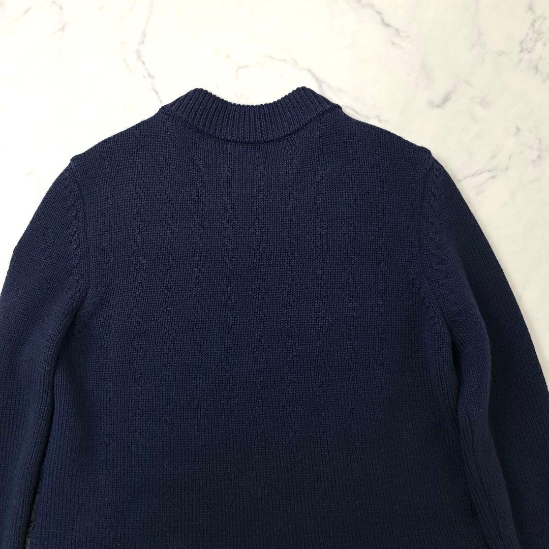 美品★ MONCLER ダウン×ニット フリル ノーカラーダウンジャケット S