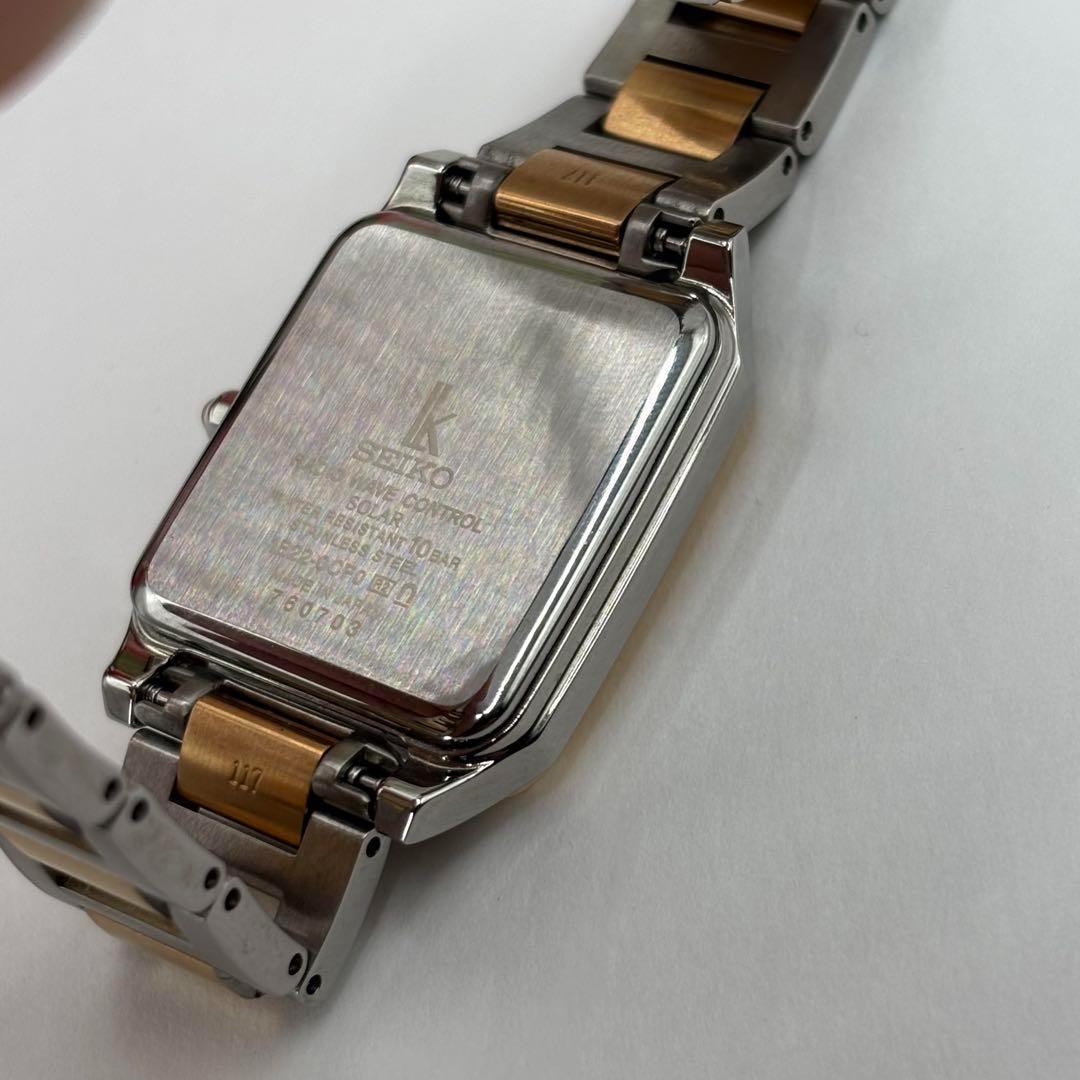 稼働品☆　SEIKOセイコー　ルキア　lk スクエア　電波ソーラー腕時計