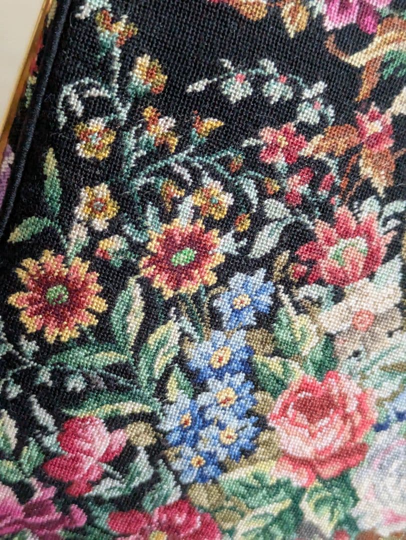 濱野★プチポワンの金具が素敵なハンドバッグ ★和装バック★ブラック