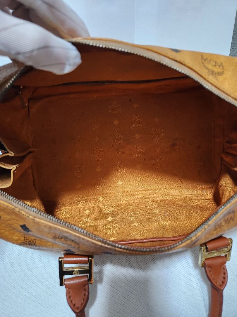 【極美品】MCM エムシーエム レザー ハンドバッグ ボストンバッグ ヴィセト