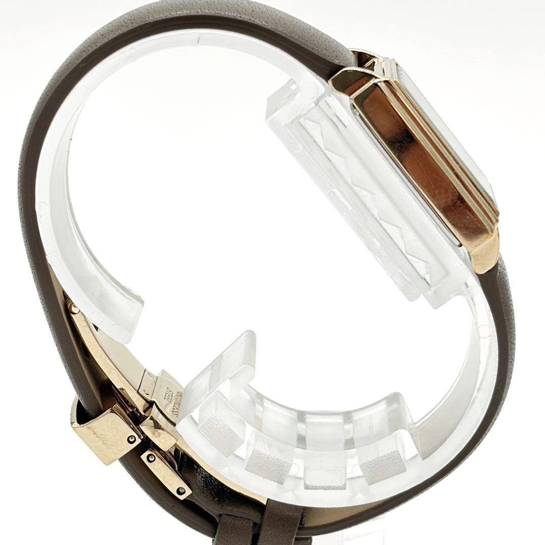 ete 腕時計 ダイヤ付 ゴールド×グレージュ ナチュラル 大人 美品