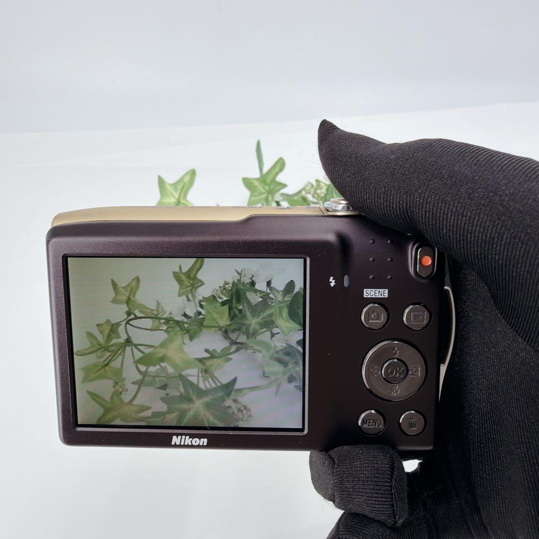 【美品・付属品有り】NICON COOIPIX S3300 ゴールド 870