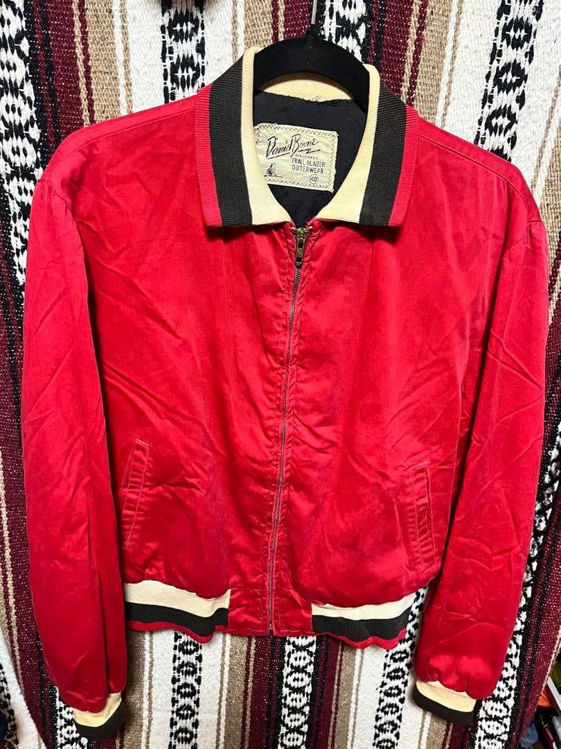 50,s Daniel Boone綿混ギャバジャン　crownジッパ40