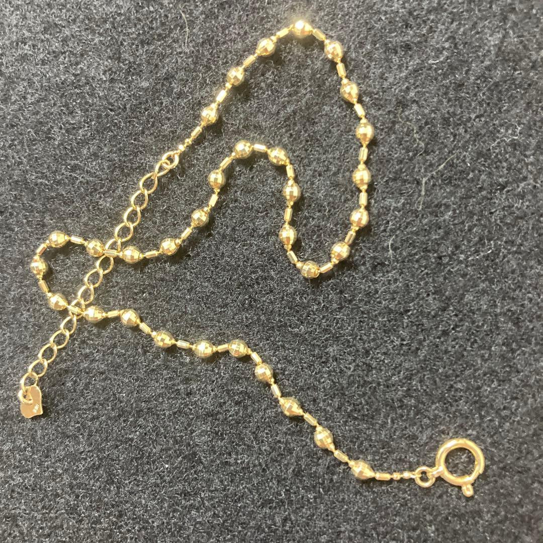 ★アンクレット 18金 ボールチェーン