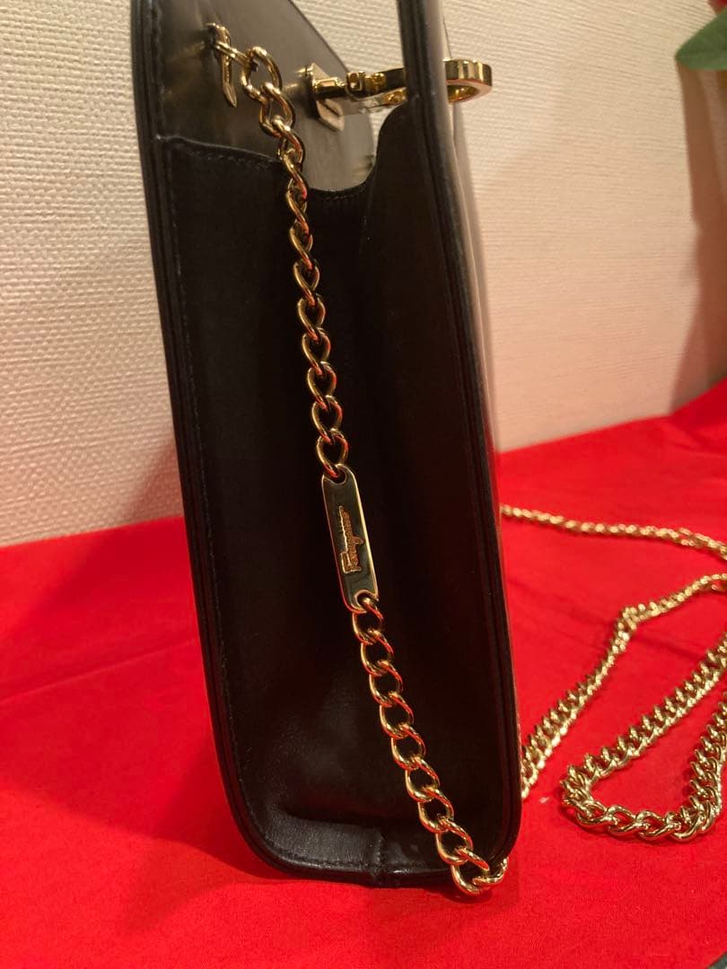 Salvatore Ferragamo 黒 バッグ　2Way
