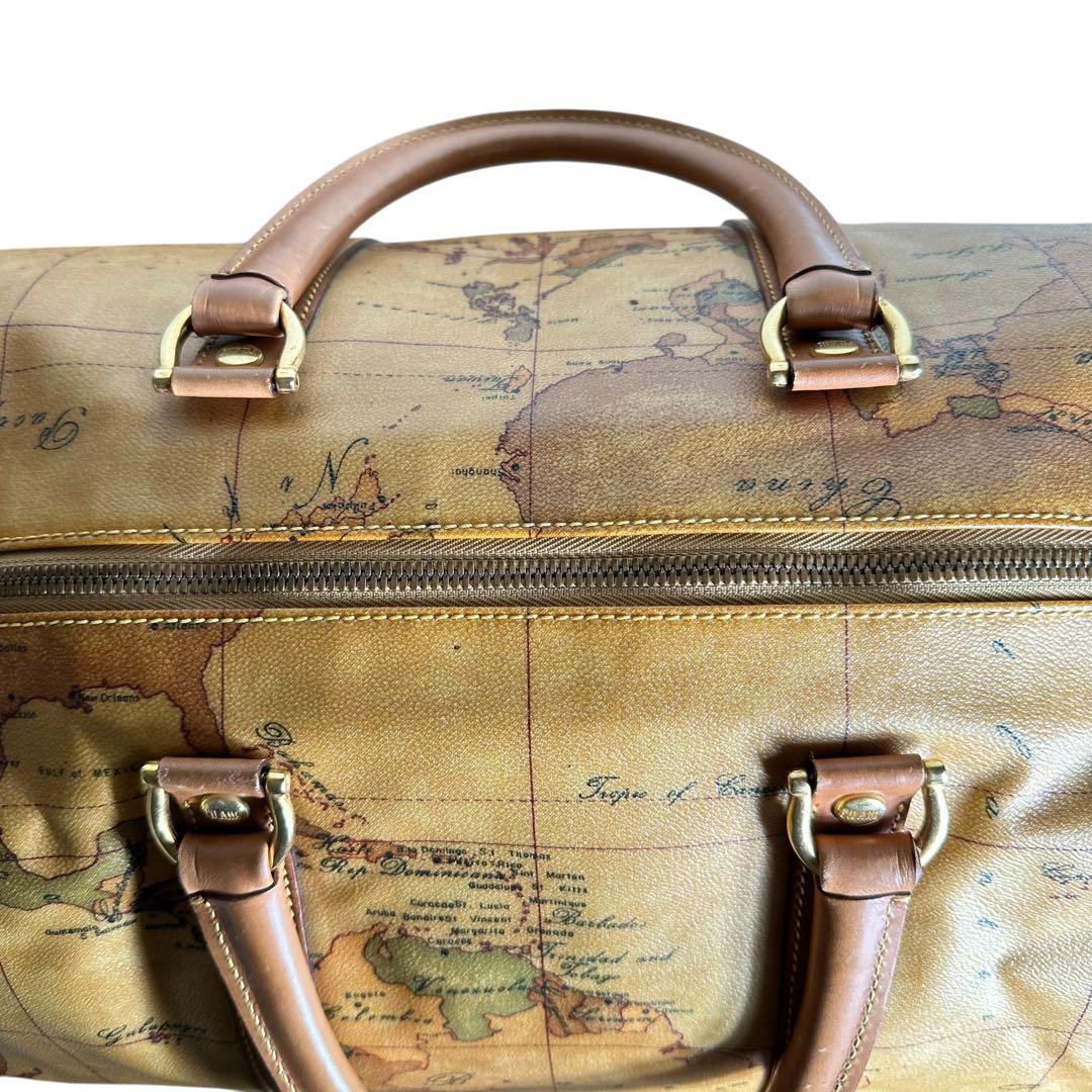 大容量　プリマクラッセ　2way ボストンバッグ　PVC 地図柄