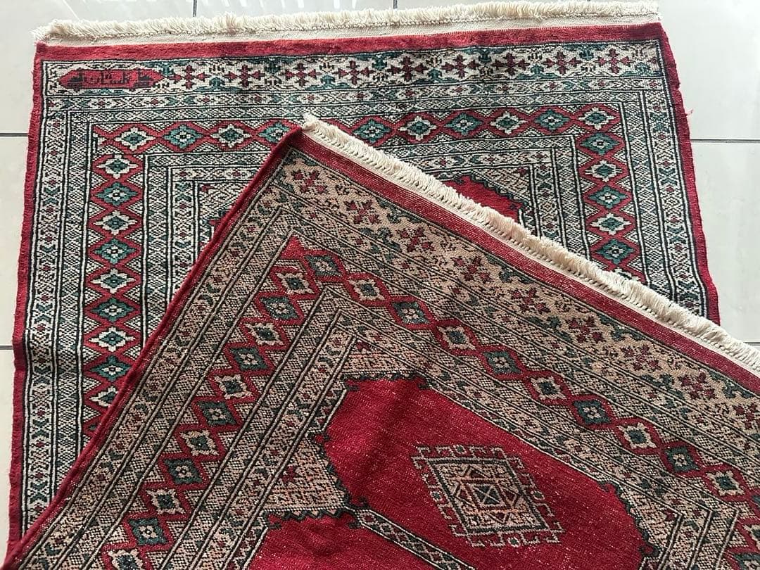 148×96 ヴィンテージラグ　手織ラグ