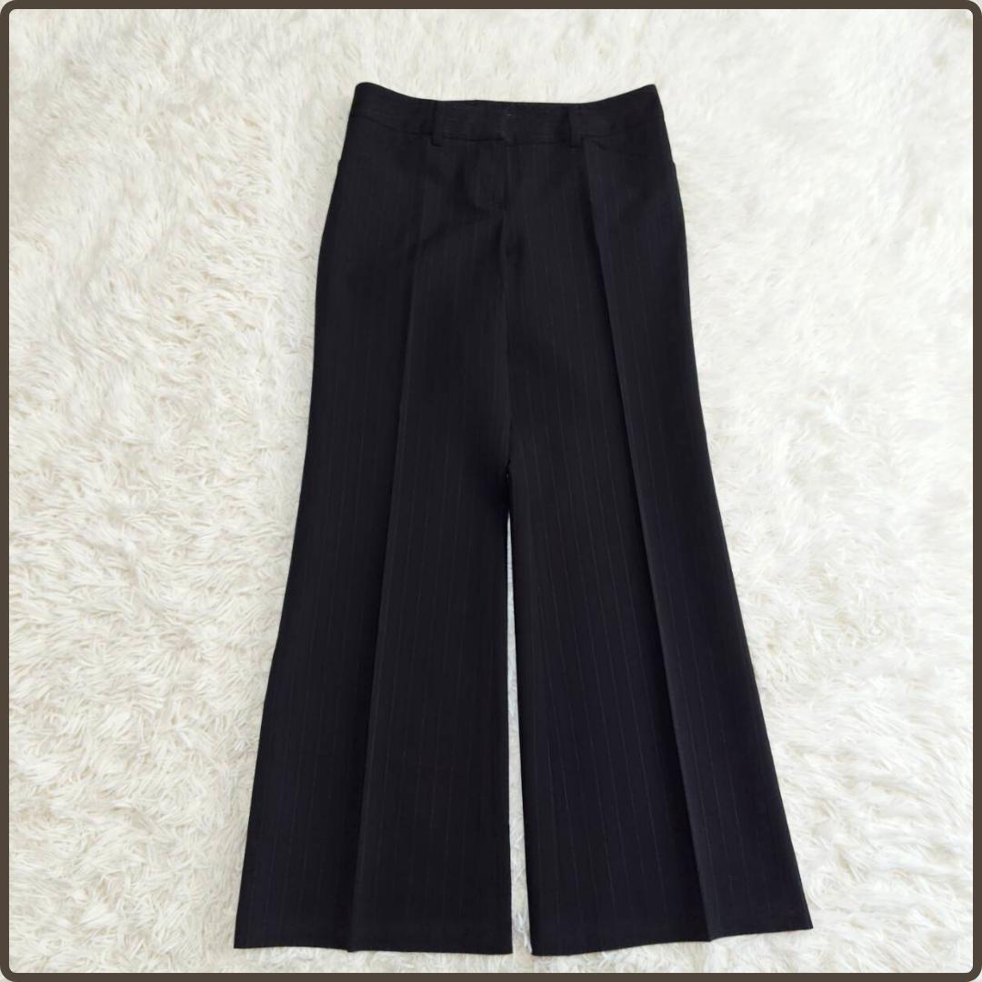 Theory セットアップスーツ フレアパンツ ブラックストライプ M L