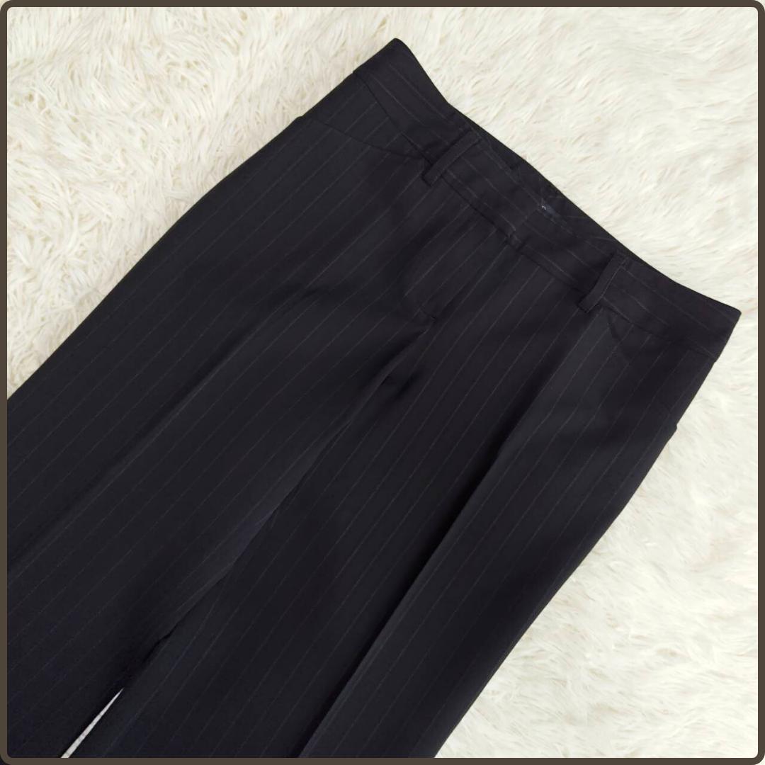 Theory セットアップスーツ フレアパンツ ブラックストライプ M L