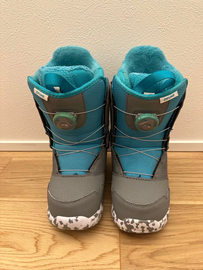 burton zipline boaキッズ　子ども用スノーボードブーツ グレー