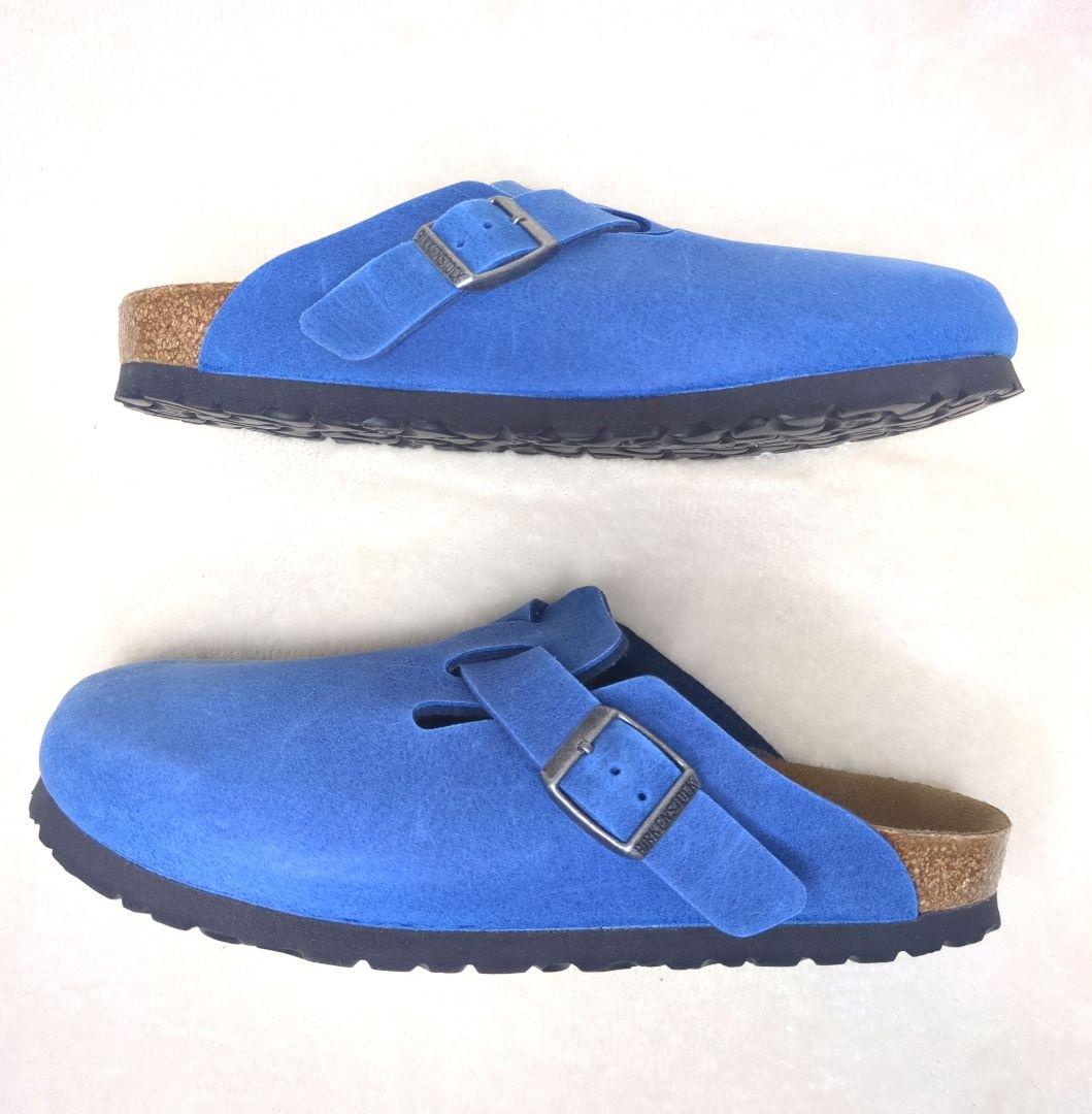 BIRKENSTOCK【美品】39 ボストン　ブルー　クロッグ　サンダル　サボ
