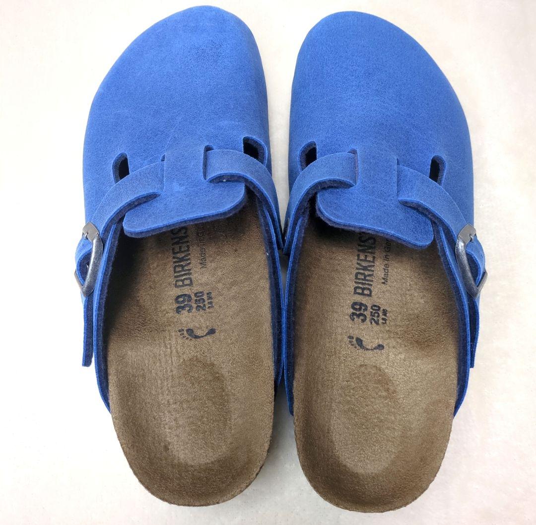 BIRKENSTOCK【美品】39 ボストン　ブルー　クロッグ　サンダル　サボ