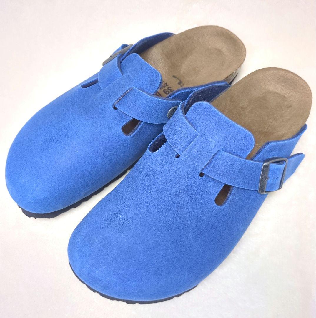 BIRKENSTOCK【美品】39 ボストン　ブルー　クロッグ　サンダル　サボ