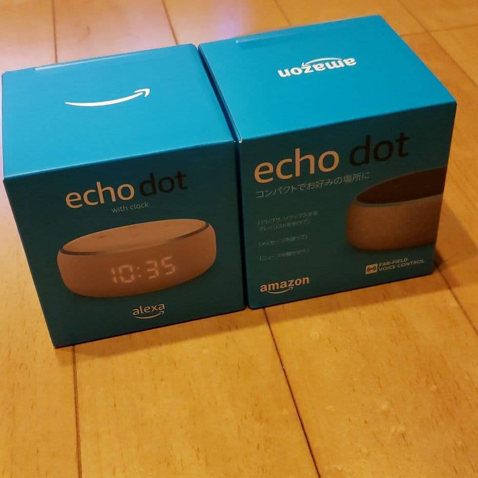 Amazon Echo Dot with clock 2台 ペアリング 時計付き