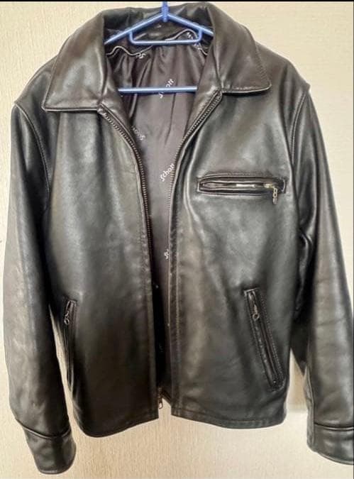 Schottショット　シングルライダーストラッカー革38黒ライナー付AT101