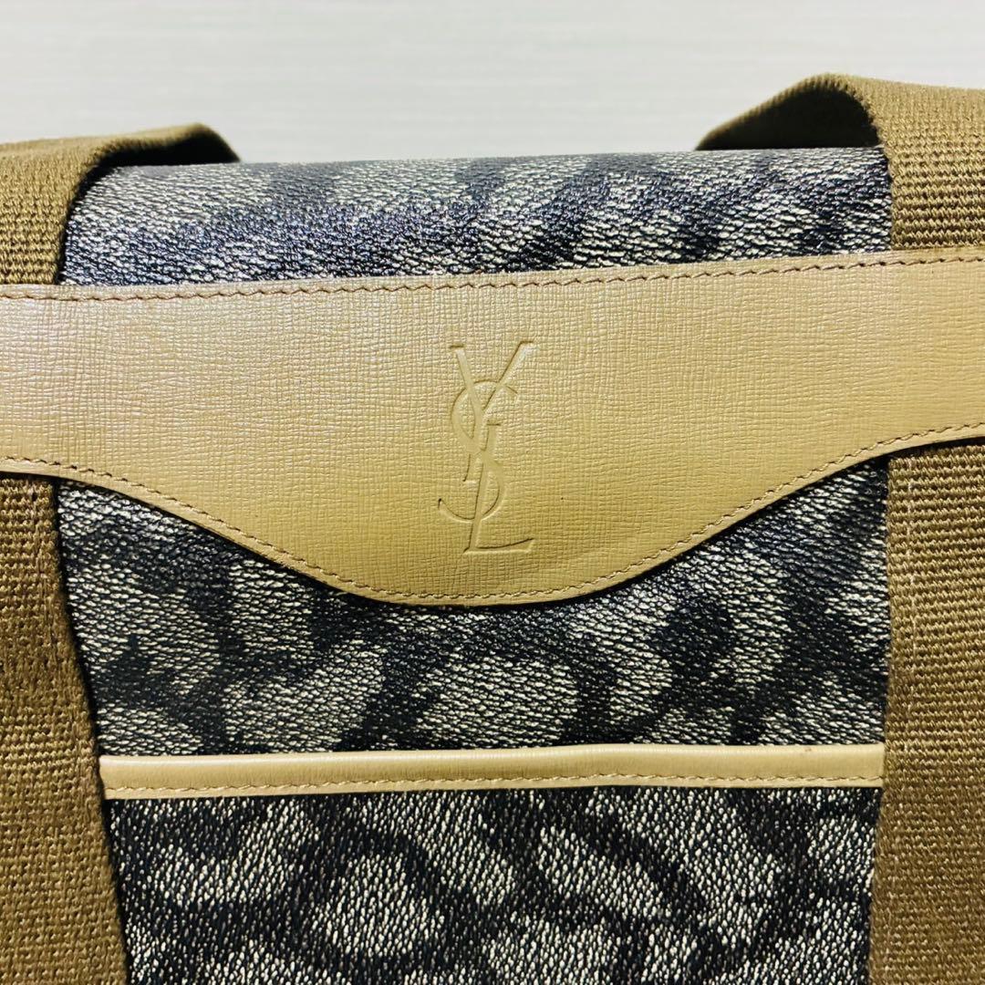 イヴサンローラン ボストンバッグ クラッチバッグ　旅行バッグ 大容量 ジラフ柄