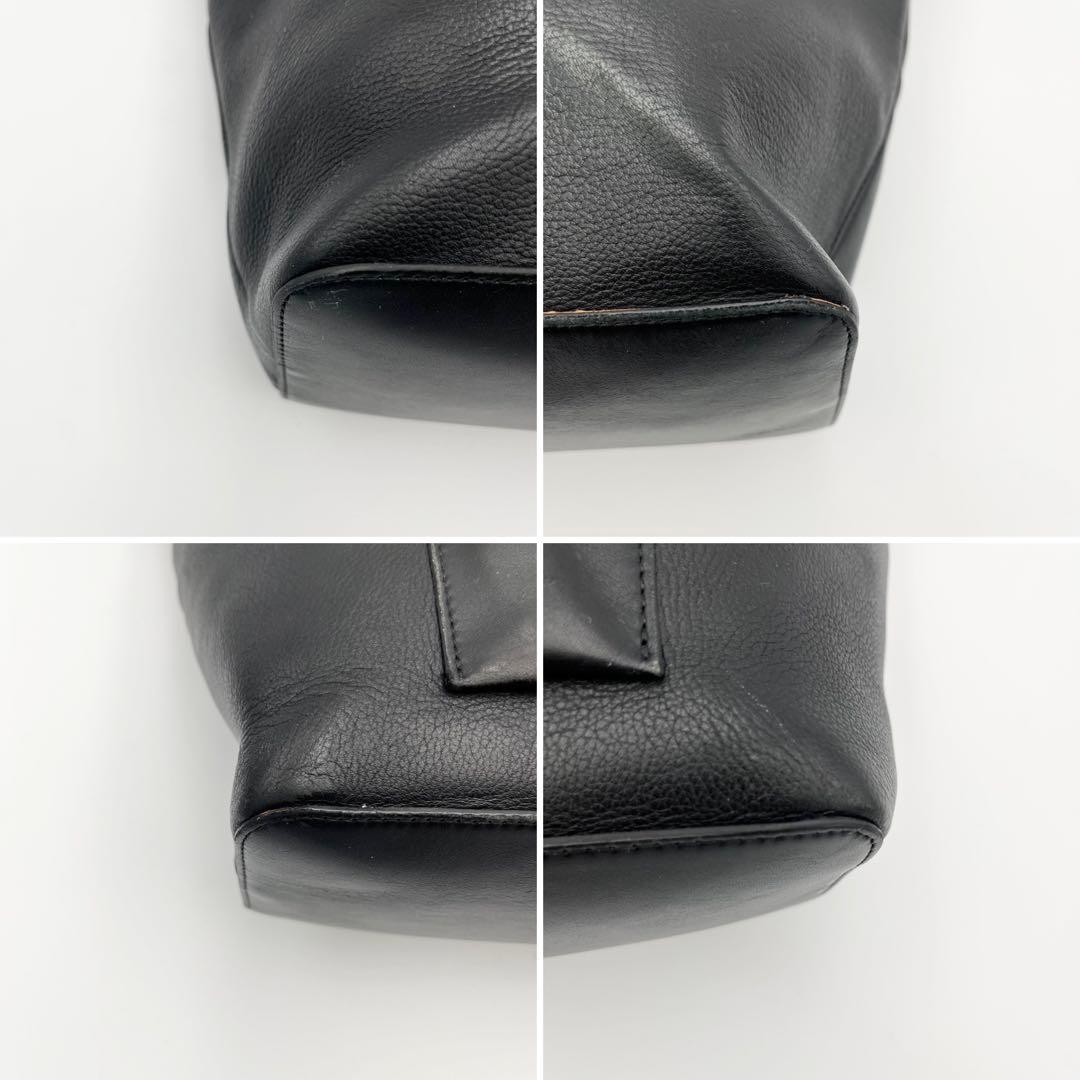 現行 ポールスミス A4◎ マルチストライプ トートバッグ レザー ブラック