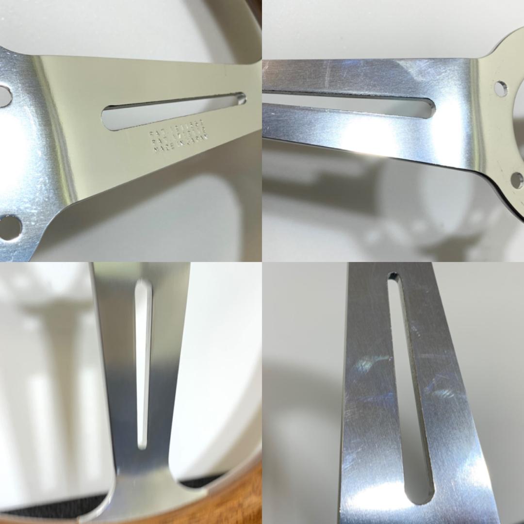 ミッドシップ 製 ウッド ステアリング 35Φ ホーンボタン付 美品 当時物