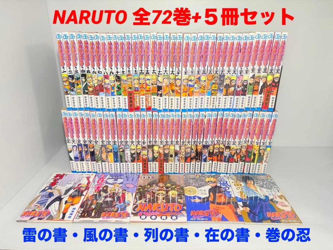 全７７冊セット✨ NARUTO ナルト 全巻 1〜72 風の書 雷の書 劇場版
