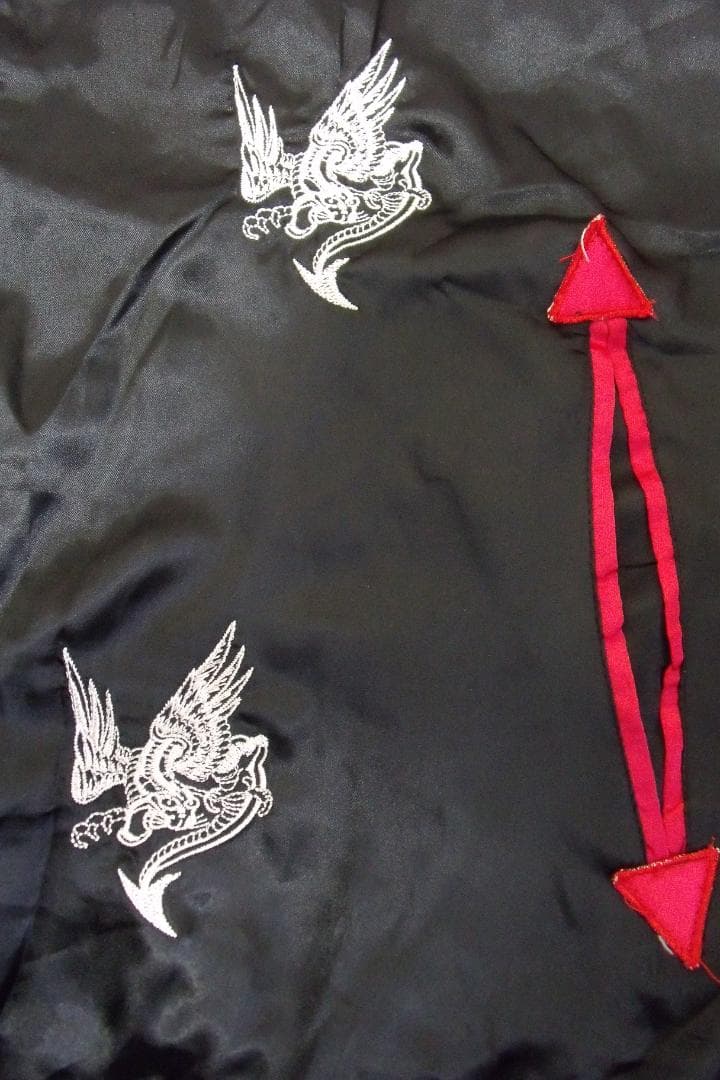 わ*さ様 【2XL】エドハーディーEd Hardy スカジャン 鷹蛇スカル剣 プ