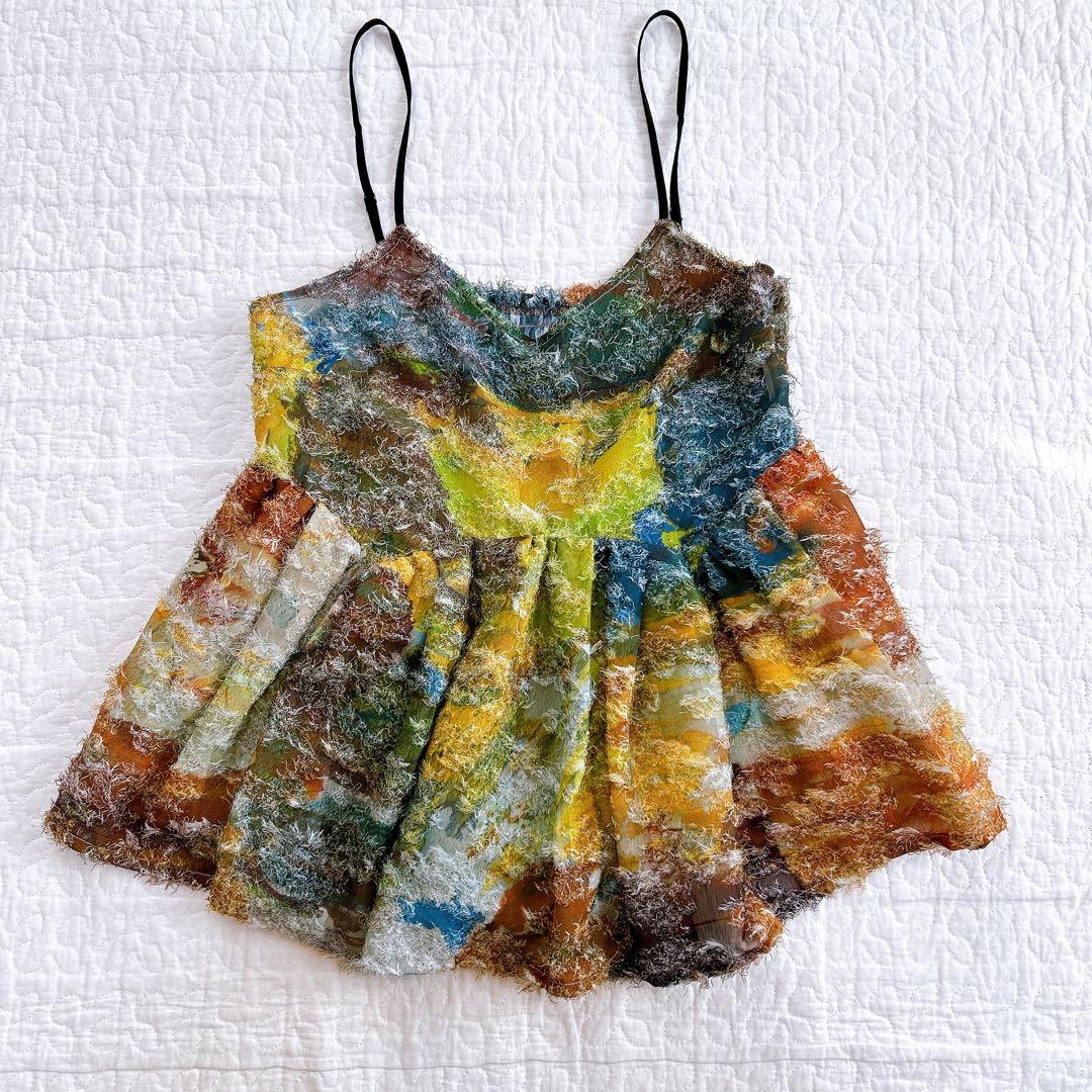 トップス Ameri MEDI RACHEL FLUFFY ART CAMISOLE M