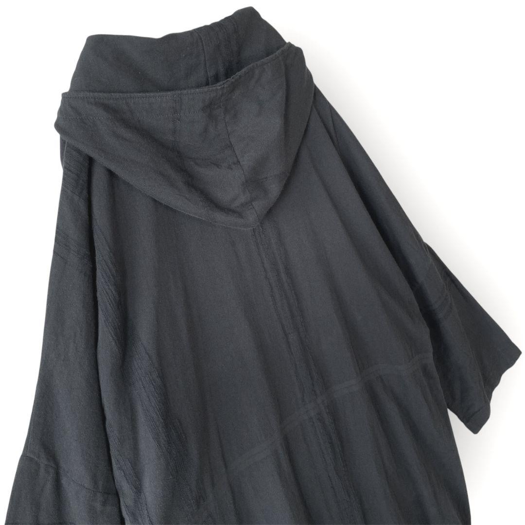 tamaki niime タマキニイメ 黒 フード付ジャケット アウター はおり