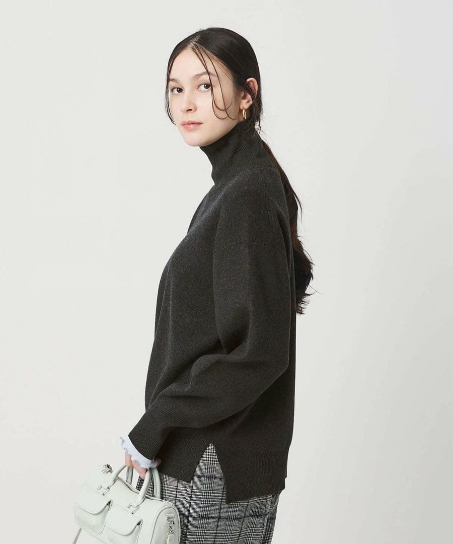 BEAUTY&YOUTH / ミラノリブ タートルネック ニットプルオーバー
