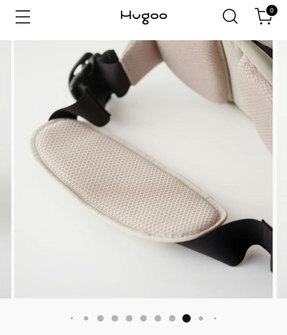 hugoo ベージュ ヒップシート 多ポケット ショルダーバッグ