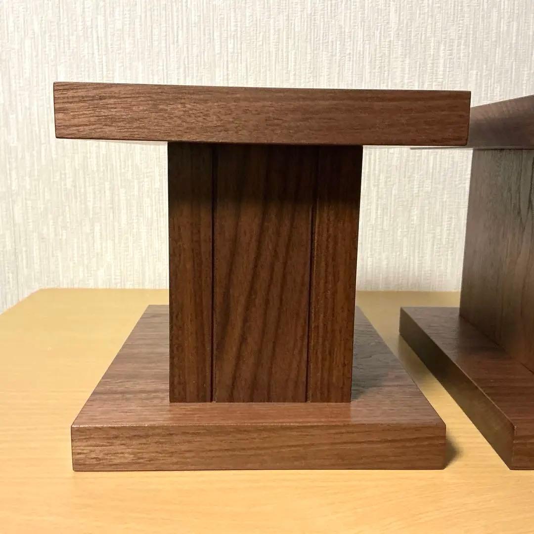 創造小屋 卓上用 スピーカースタンド ウォールナット ペア