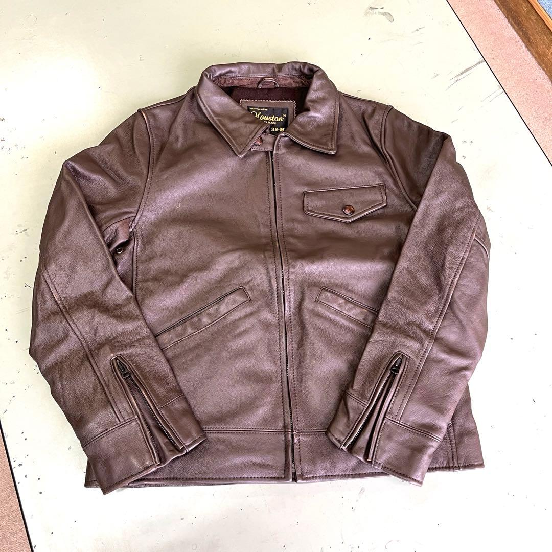 HOUSTON（ヒューストン）本革ショートジャケット　ダークブラウン