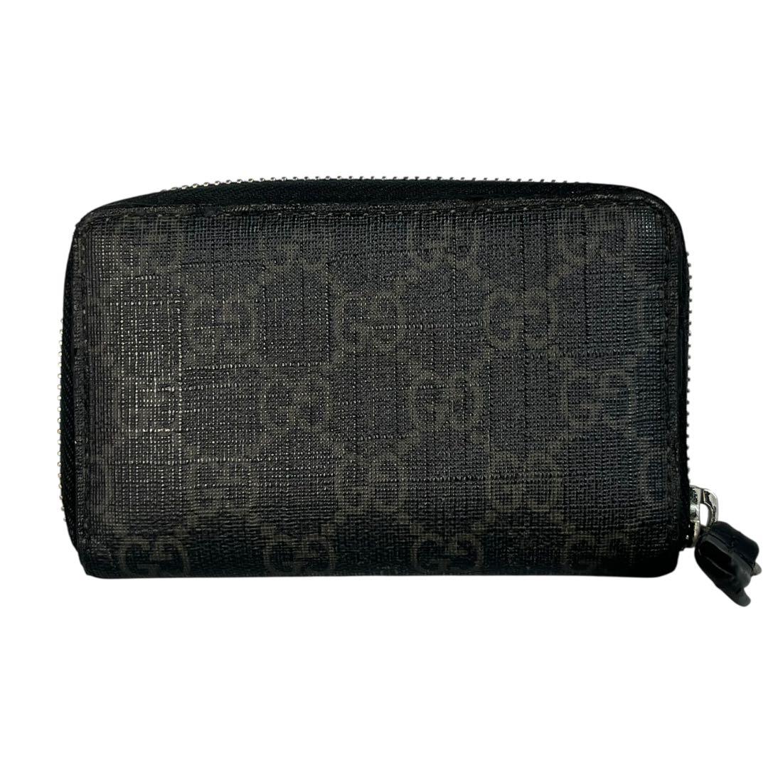 希少✨グッチ ケース PVC GGロゴ イーグル 鳥 レザー ブラック