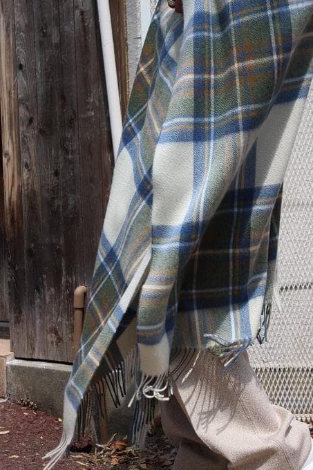 2/10限定値下　レア　cristaseya　カシミヤ　チェック　ポンチョ