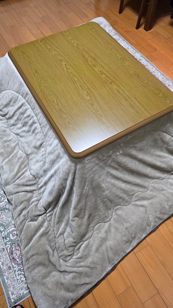 [山善] 家具調 こたつ テーブル (リモコン付き) 天然木　こたつ布団セット
