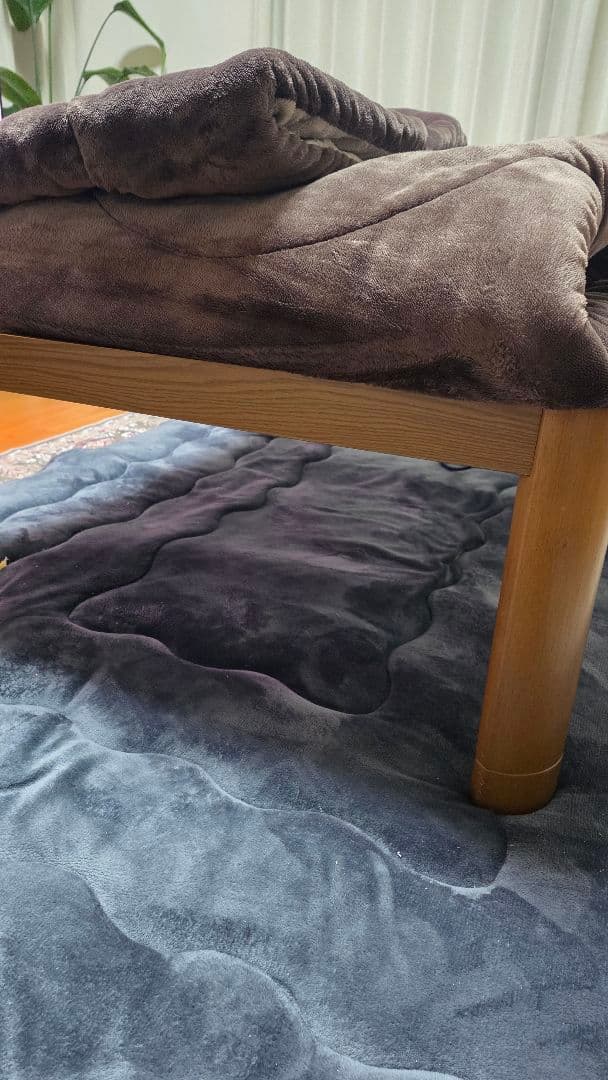 [山善] 家具調 こたつ テーブル (リモコン付き) 天然木　こたつ布団セット