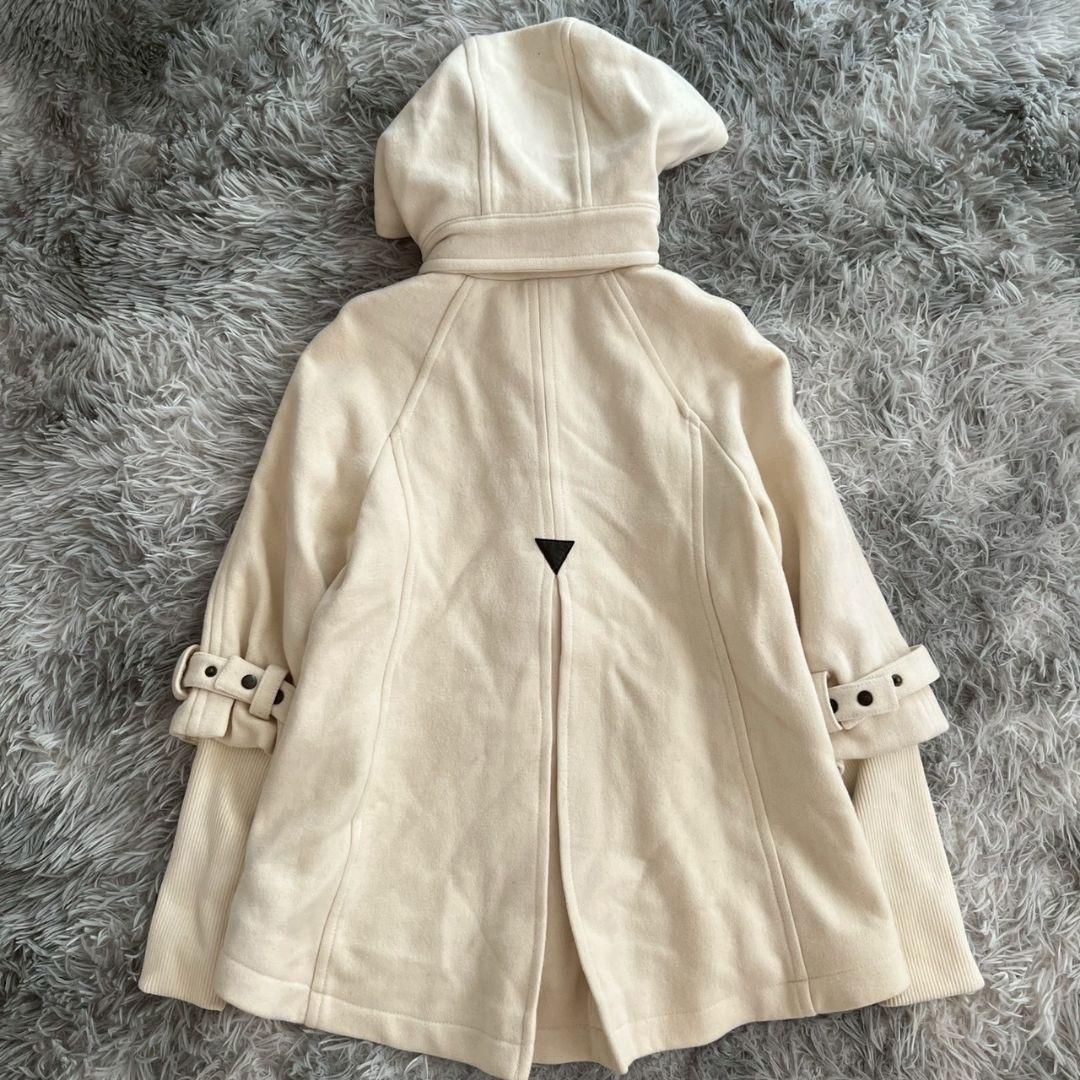 大人気✨【パトリッツアペペ】アイボリー ダッフルコート LL大きいサイズ ウール