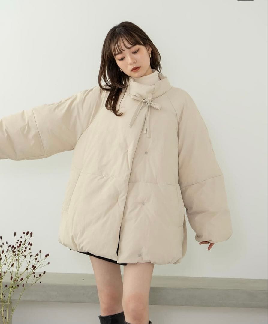 hinari アイボリー ダウンジャケット