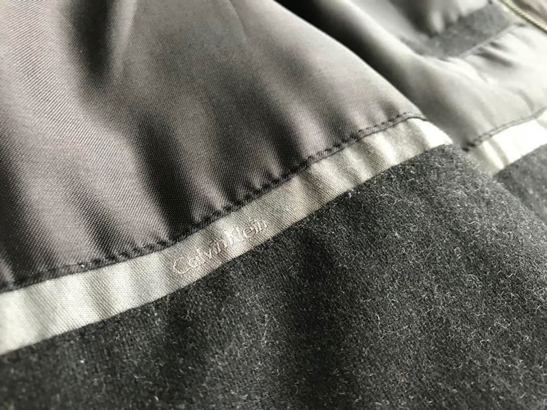 カルバンクライン ラムレザージャケット コートジャケット ロング丈 本革 黒XL