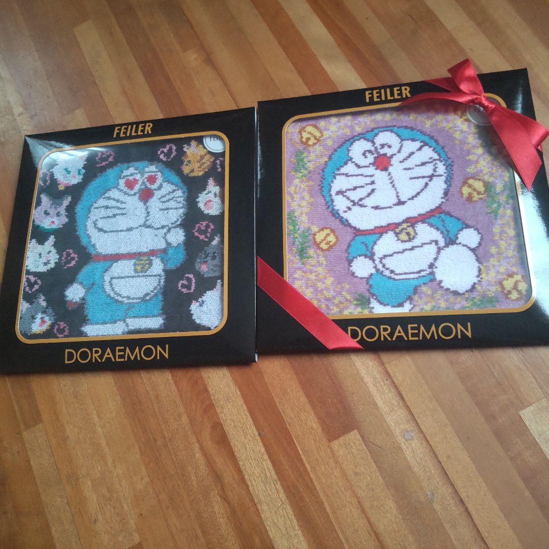 完売❤️FEILERドラえもんMIMOZAラブリーキャッツハンカチ2枚フェイラー