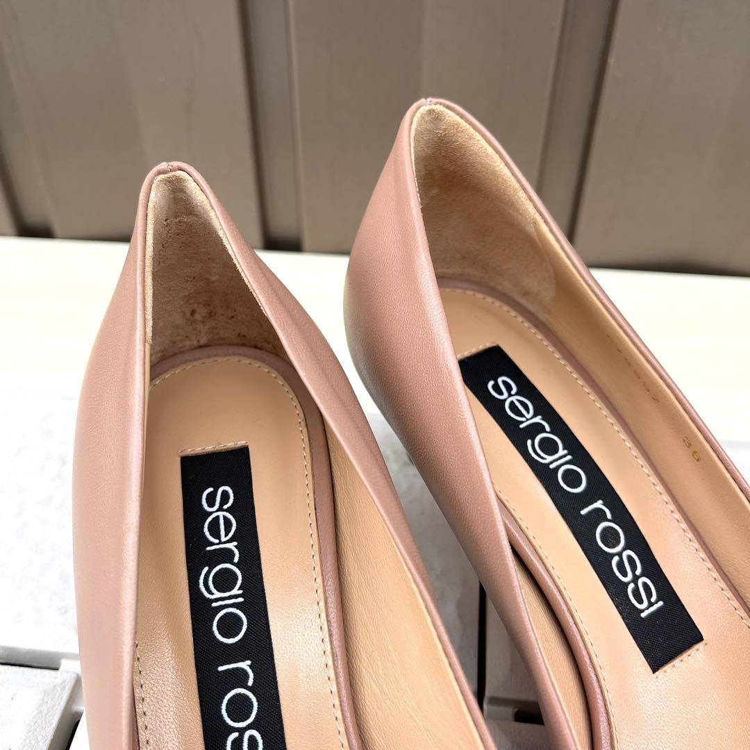 新品 36 Sergio rossi sr1 パンプス ピンク ベージュ　23