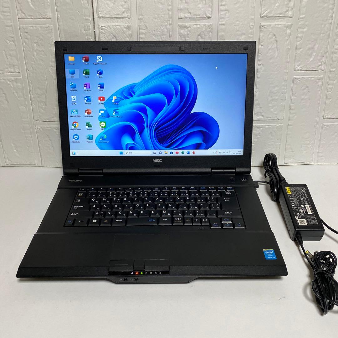 Windows11 オフィス付き　高速起動SSD128GB NECノートパソコン