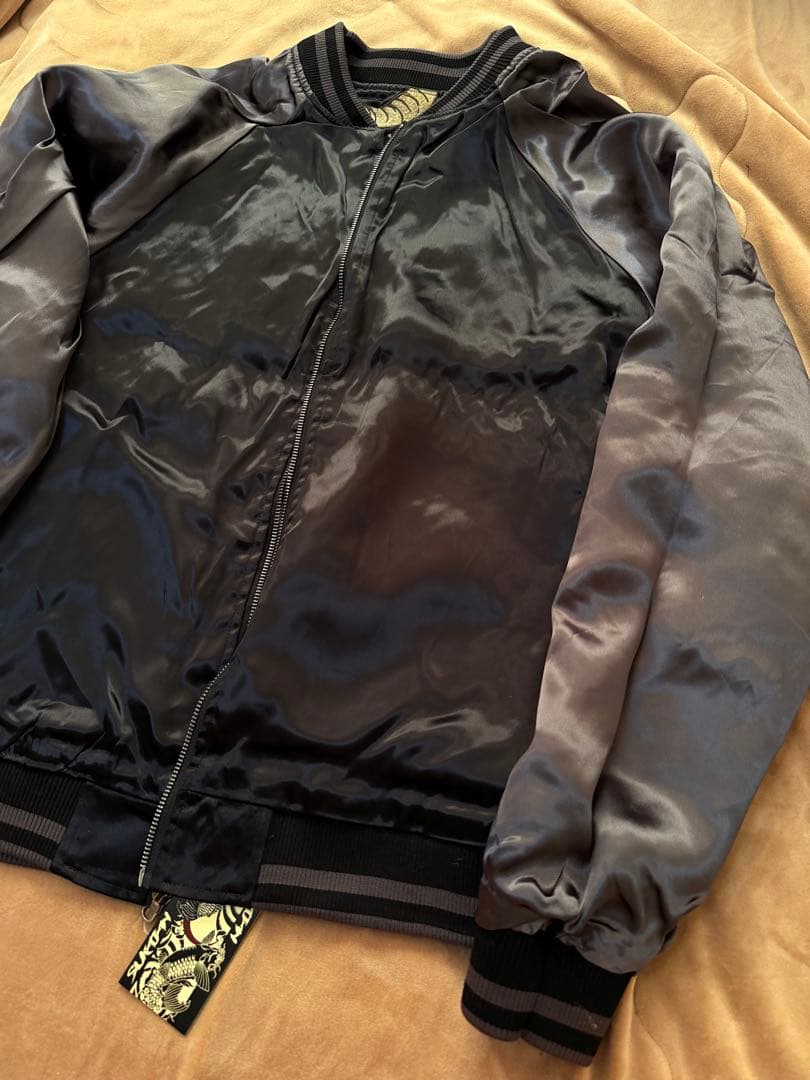 未使用 SUKAJAN 日本虎龍桜 スカジャン silk vintage 美品