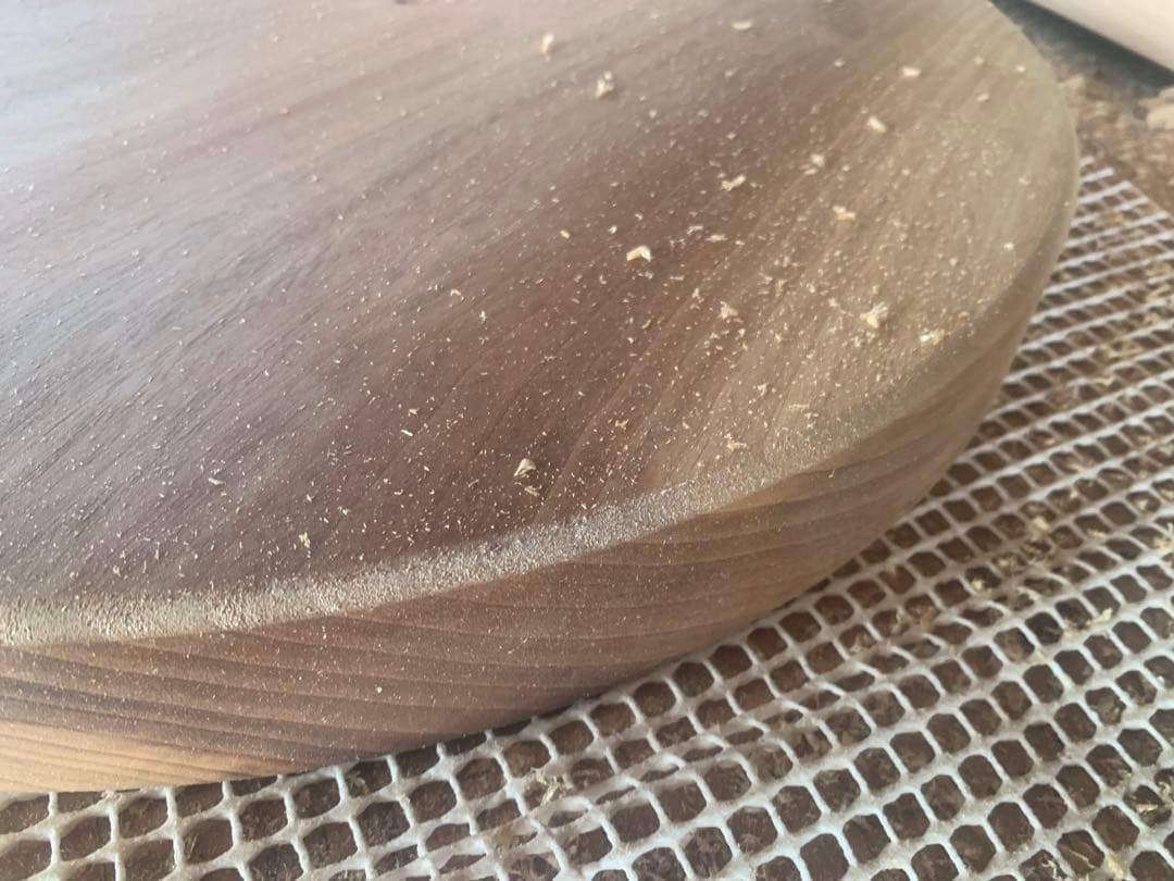 ☆ぺんぎん☆楠円形飾り台、桧片側耳付棚板オーダー製作●確認