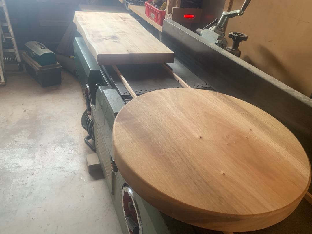 ☆ぺんぎん☆楠円形飾り台、桧片側耳付棚板オーダー製作●確認