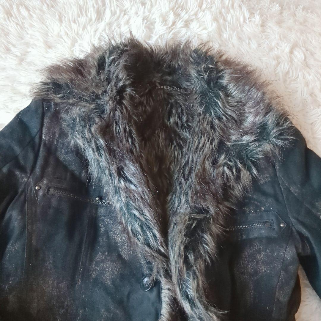 in the attic Y2K ファーフェイクムートンジャケット お兄系 平成