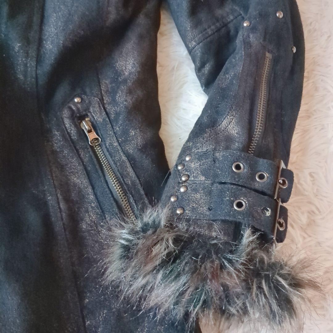 in the attic Y2K ファーフェイクムートンジャケット お兄系 平成