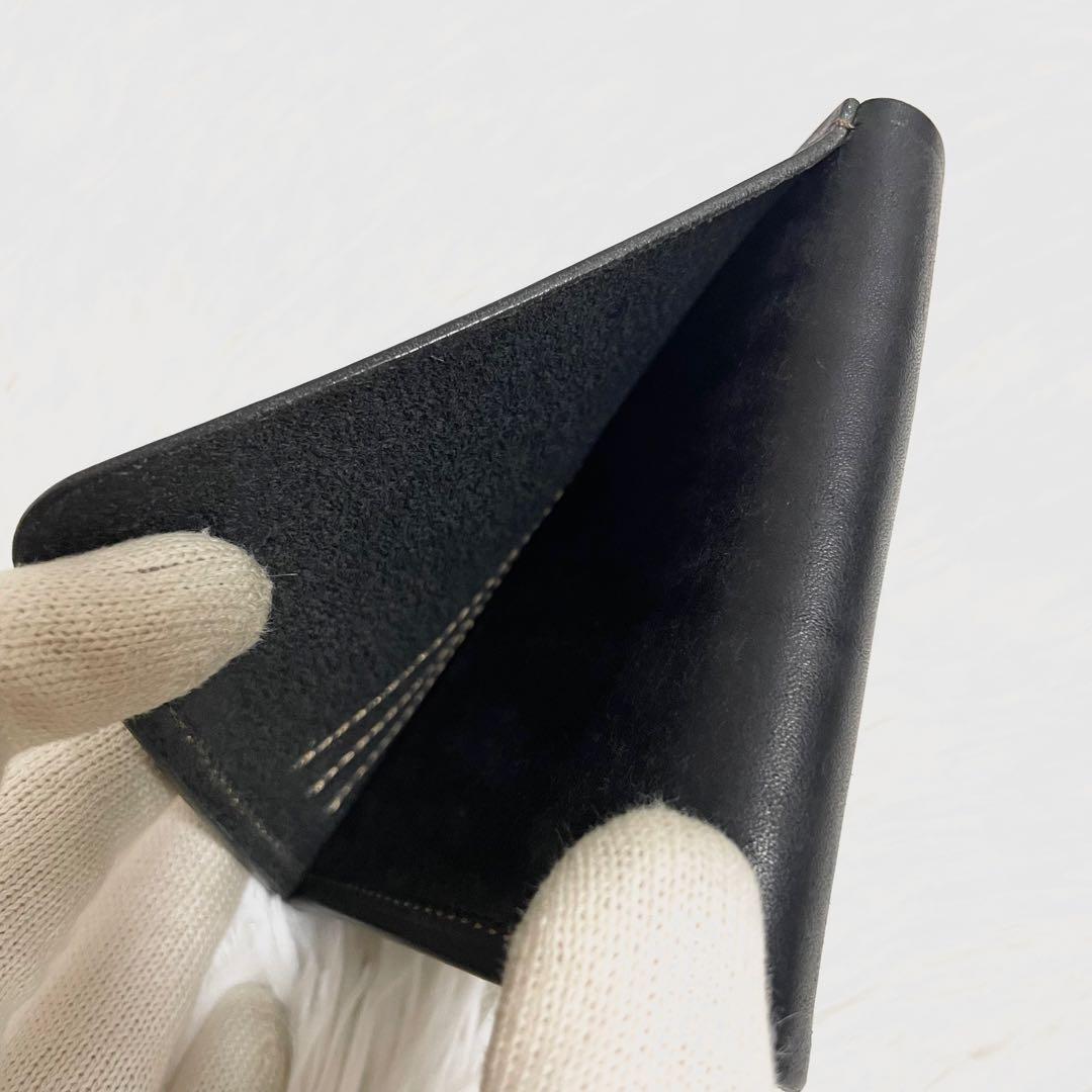 【未使用】アッカボッテガ　財布　コンパクト　プエブロ　ブラック　レザー　メンズ
