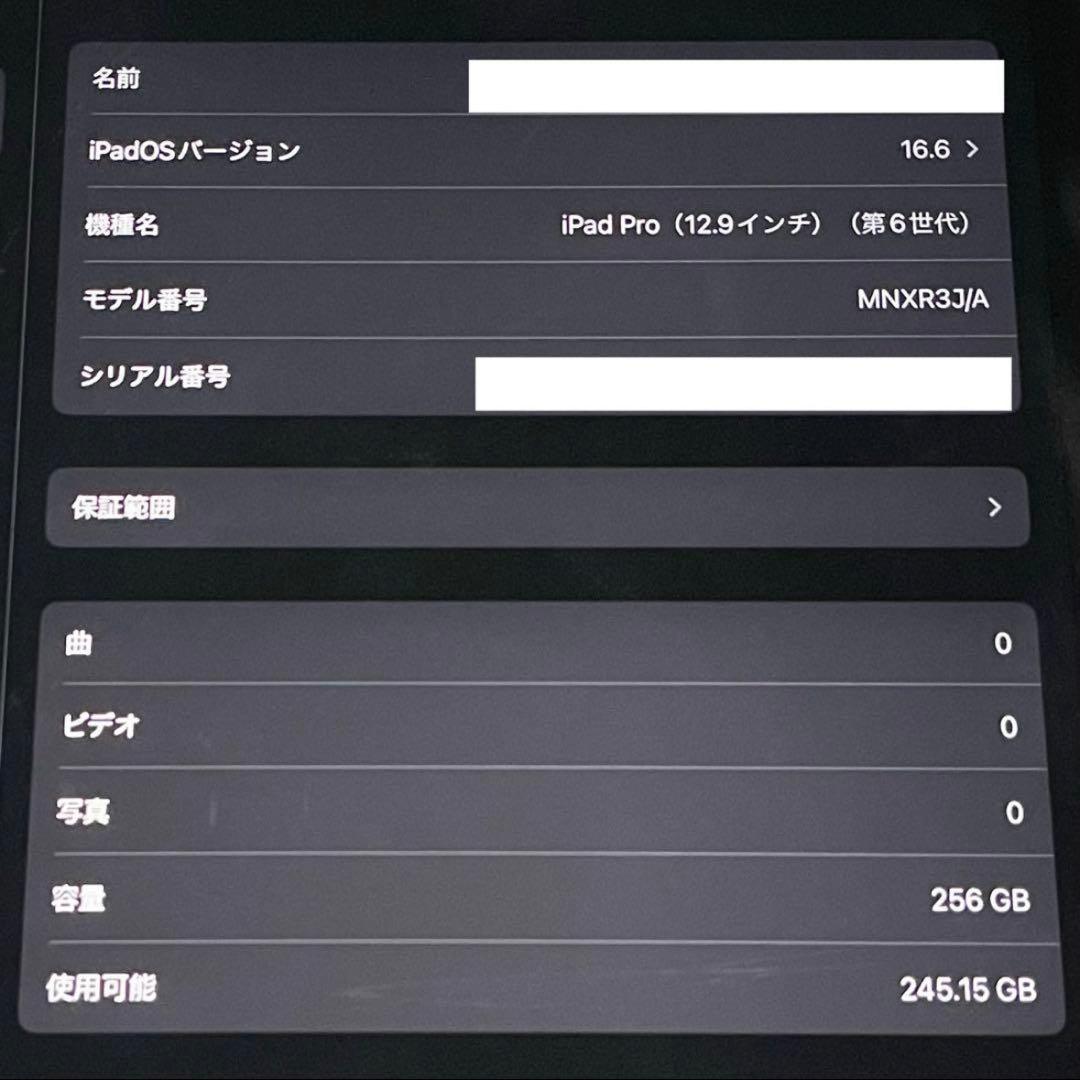 超美品 iPad Pro 256GB 第6世代 WiーFiモデル