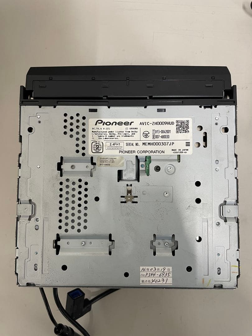 カロッツェリア◇AVIC-ZH0009HUD◇フルセグ/CD/DVD/BT/MS