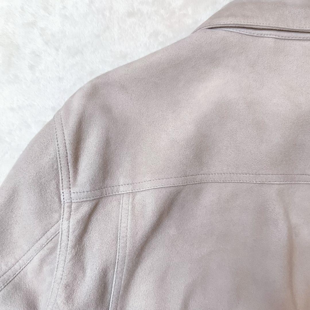 名作 Theory JAMIE ラムスキンス エード ブルゾン グレージュ M