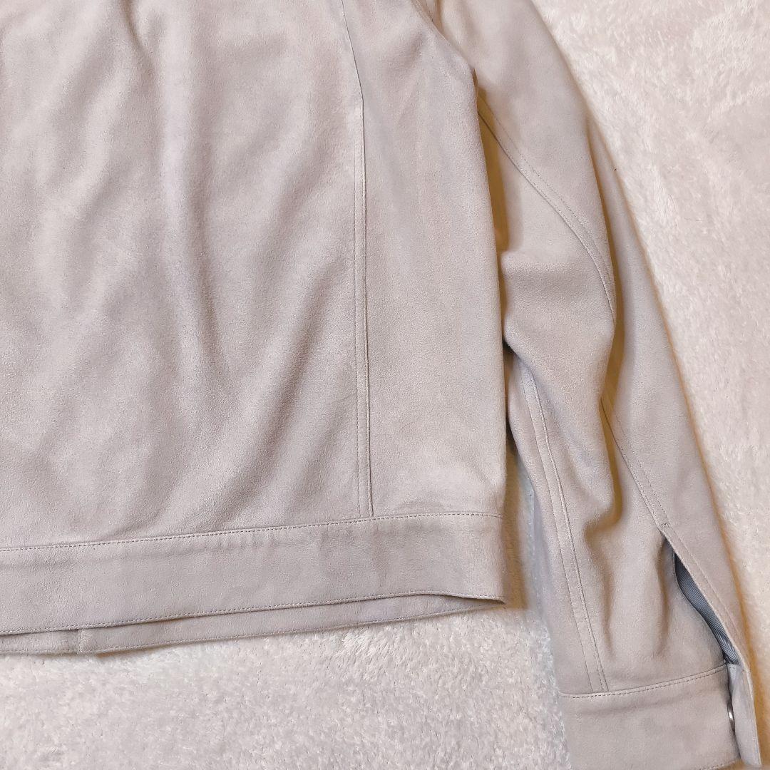 名作 Theory JAMIE ラムスキンス エード ブルゾン グレージュ M